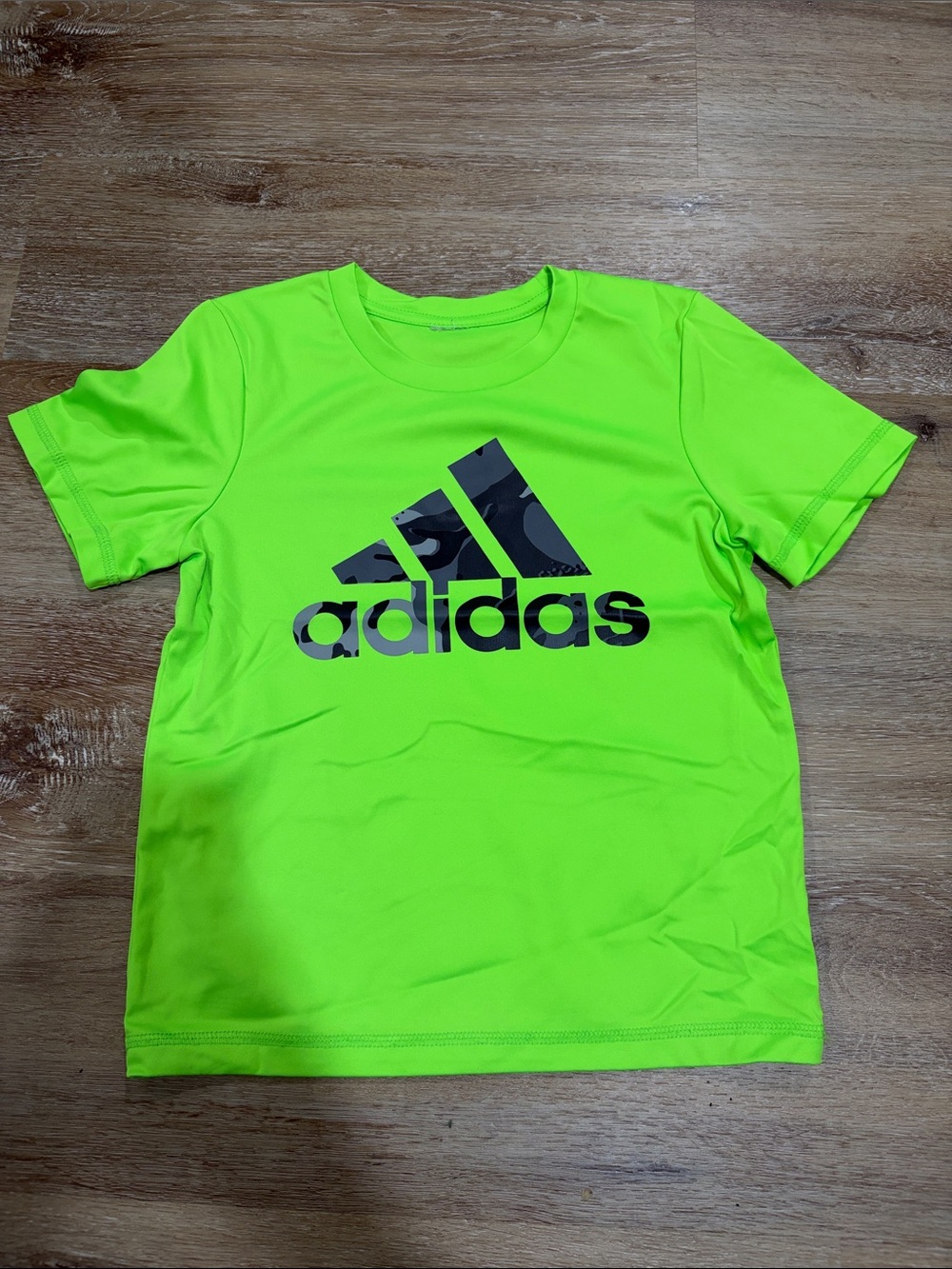 adidas Bright Lime Green Logo Short Sleeve Tee